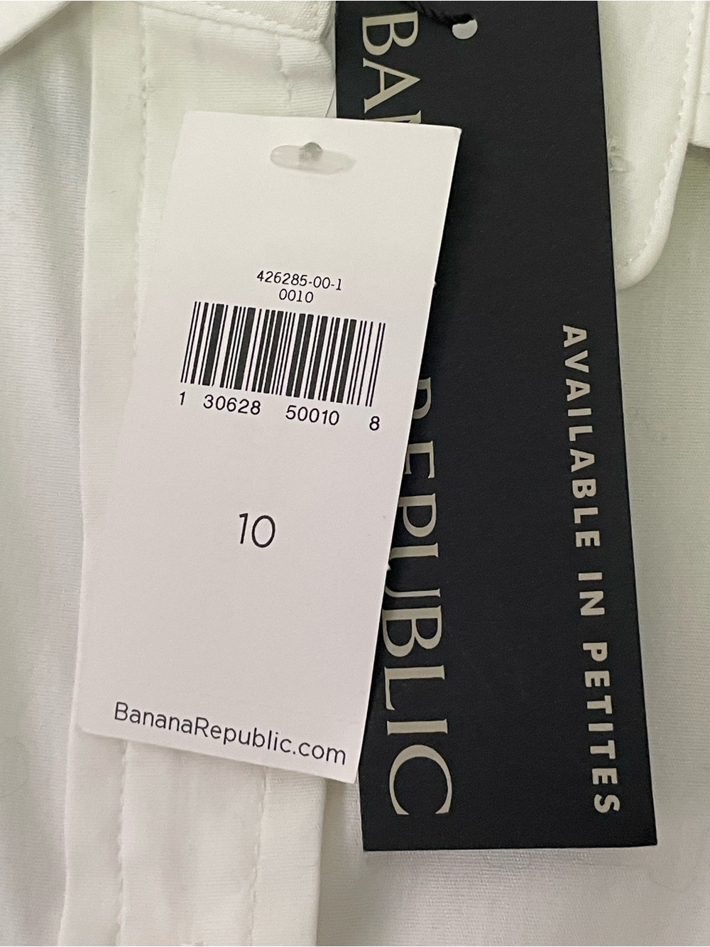 Banana Republic White Cotton Dress Shirt - Picture 4 of 5